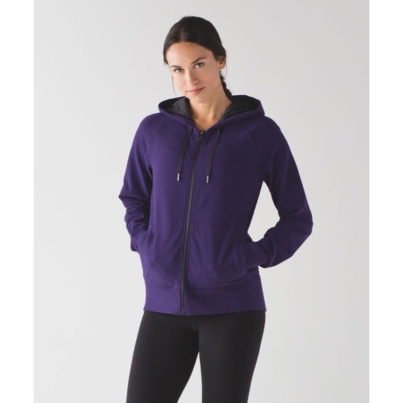 lululemon athletica Tops - Lululemon Split Hoodie NWT Heather Black Grape